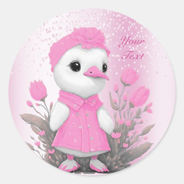 Pegatina Pink Duck (Anverso)