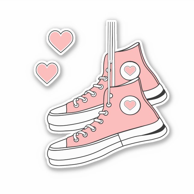 Pegatina Pink Girly Sneakers (Anverso)