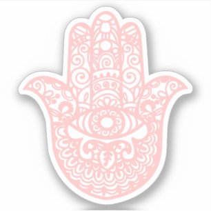 Pegatina Pink Khamsa Hand Buena suerte