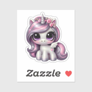 Pegatina Pink purpurina pony unicorn