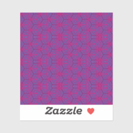 Pegatina Pink retro geometric pattern 