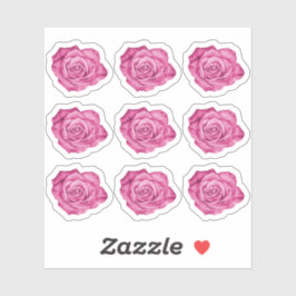 Pegatina Pink Rose Elegant Floral Planner / Hoja Scrapbook