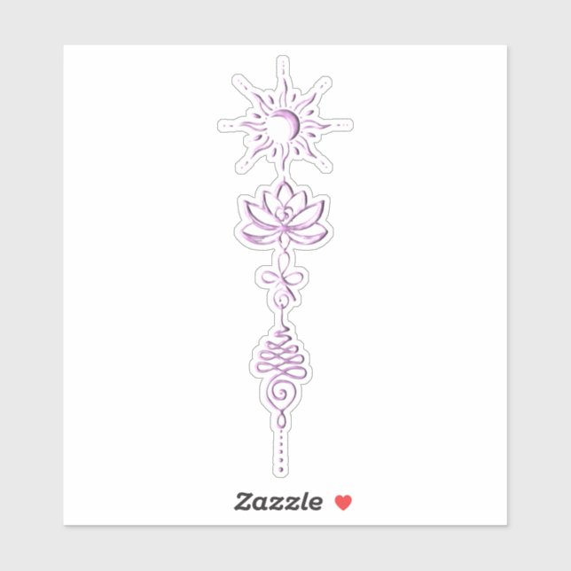 Pegatina Pink Unalome Group (Hoja)