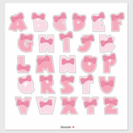 PEGATINA PINKY ALPHABET