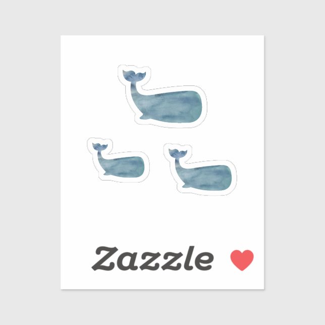 Pegatina Pintando ballenas Nautical (Hoja)