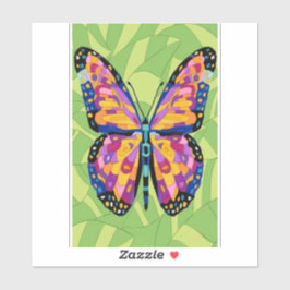 Pegatina Pintura abstracta de mariposa