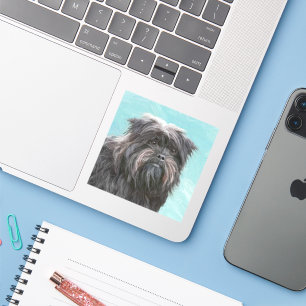 Pegatina Pintura Affenpinscher - Arte Perro Original Cuto