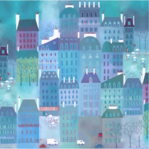 Pegatina Pintura azul de París