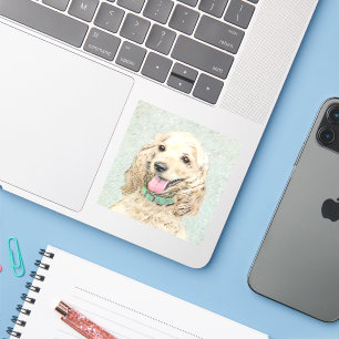 Pegatina Pintura Buff de Cocker Spaniel - Arte Perro Origin