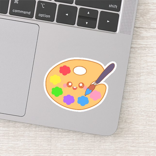 Pegatina Pintura de artista colorida (Detalle)