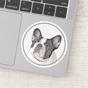 Pegatina Pintura de Bulldog francés (Brindle Pied) - Arte d