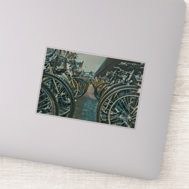 Pegatina Pintura de ciclismo de época (Detalle)