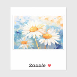 Pegatina Pintura de fondo de margarita