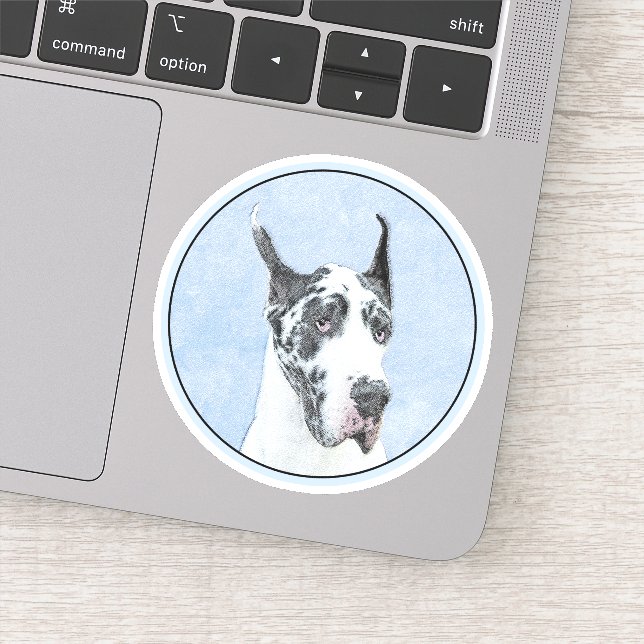 Pegatina Pintura de gran dano (Harlequin) - Arte original d (Detalle)