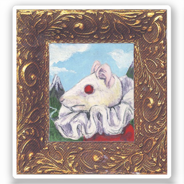 Pegatina Pintura de los ojos del ratón a partir del té de l (Anverso)