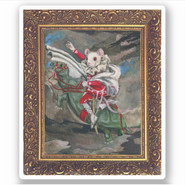 Pegatina Pintura de los ojos del ratón a partir del té de l (Anverso)