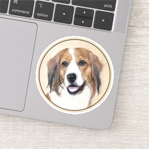 Pegatina Pintura de Nederlandse Kooikerhondje - Arte de Per