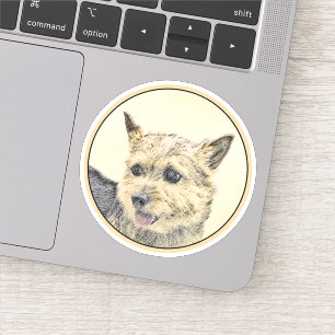 Pegatina Pintura de Norwich Terrier - Arte de Perro Origina