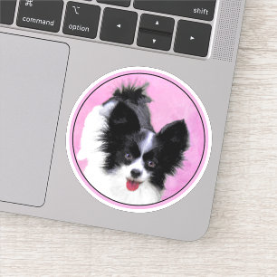 Pegatina Pintura de Papillon (blanco y negro) - Arte de per