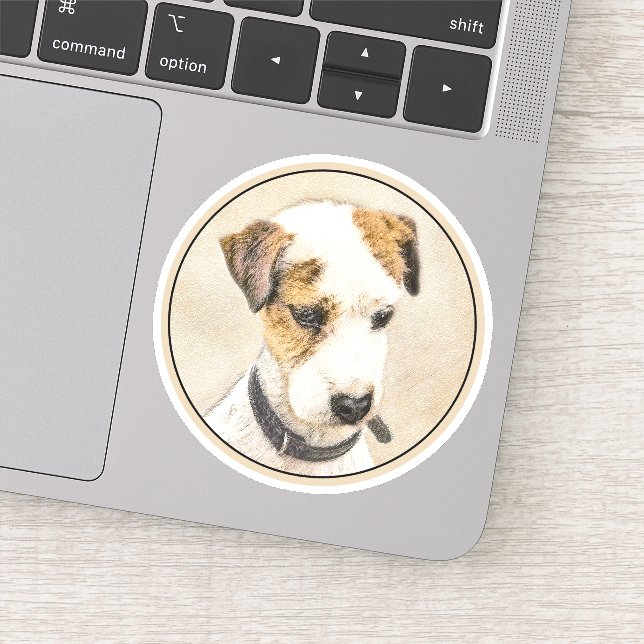 Pegatina Pintura de Parson Jack Russell Terrier - Arte de P (Detalle)