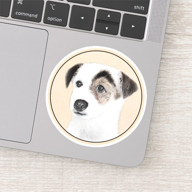Pegatina Pintura de Parson Jack Russell Terrier - Arte de P (Detalle)