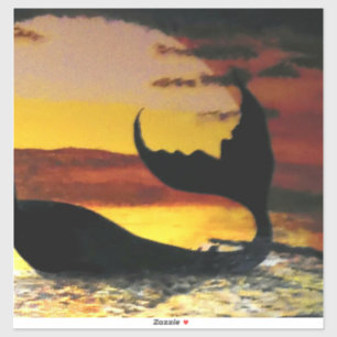 Pegatina Pintura de sol de sirena #2