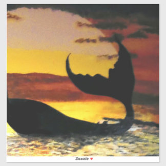 Pegatina Pintura de sol de sirena #2