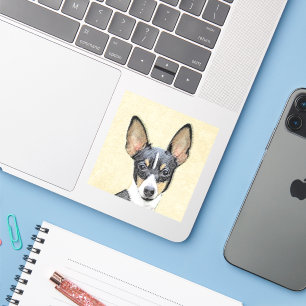 Pegatina Pintura de Toy Fox Terrier - Arte de Perro Origina