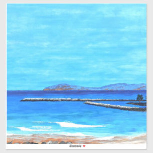 Pegatina Pintura del puerto de Dana Point