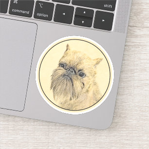 Pegatina Pintura en Brujas Griffon Rough - Arte Perro Origi