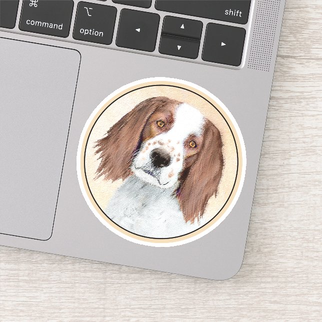 Pegatina Pintura irlandesa de estilo rojo y blanco - Arte o (Detalle)