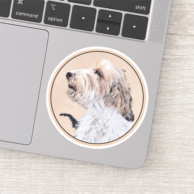 Pegatina Pintura Petit Basset Griffon Vendéen - Arte de per (Detalle)