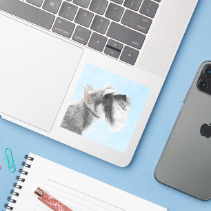 Pegatina Pintura Schnauzer (gigante, estándar) - Arte de pe