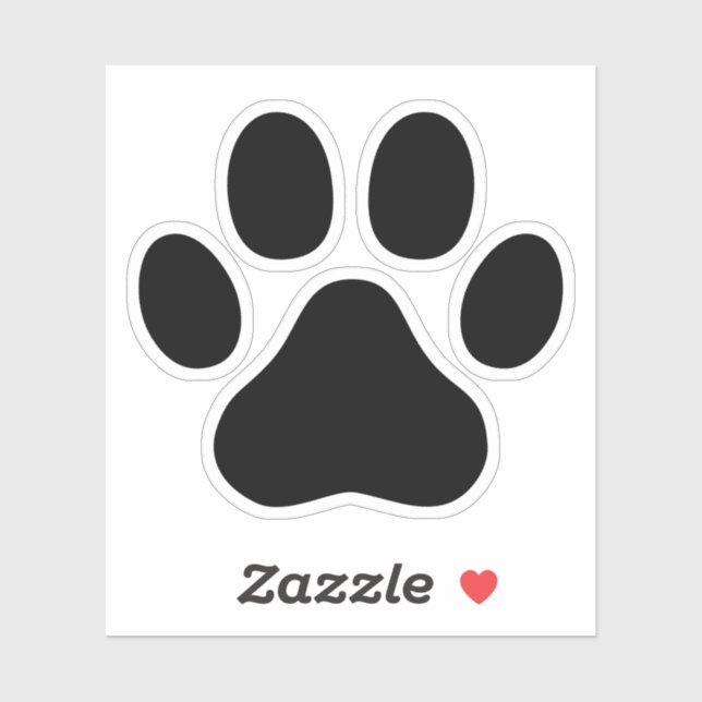 Pegatina Pinturas de animales con 5 dedos (Hoja)