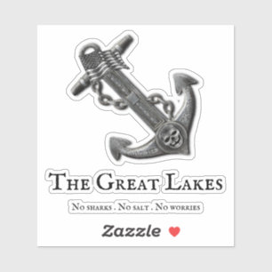 Pegatina Pirata de anclaje cromado metálico de temática náu