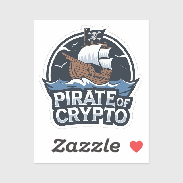 Pegatina Pirata de Crypto (Hoja)