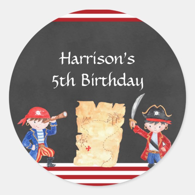 Pegatina pirata de cute (Anverso)