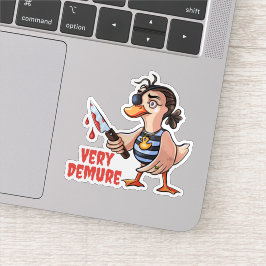 Pegatina Pirata de la Dama del Pato Muy Demuestra