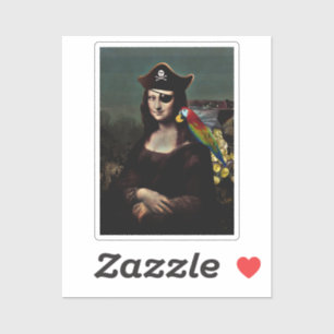 Pegatina Pirata Mona Lisa