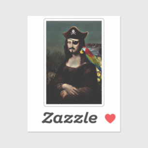Pegatina Pirata Mona Lisa