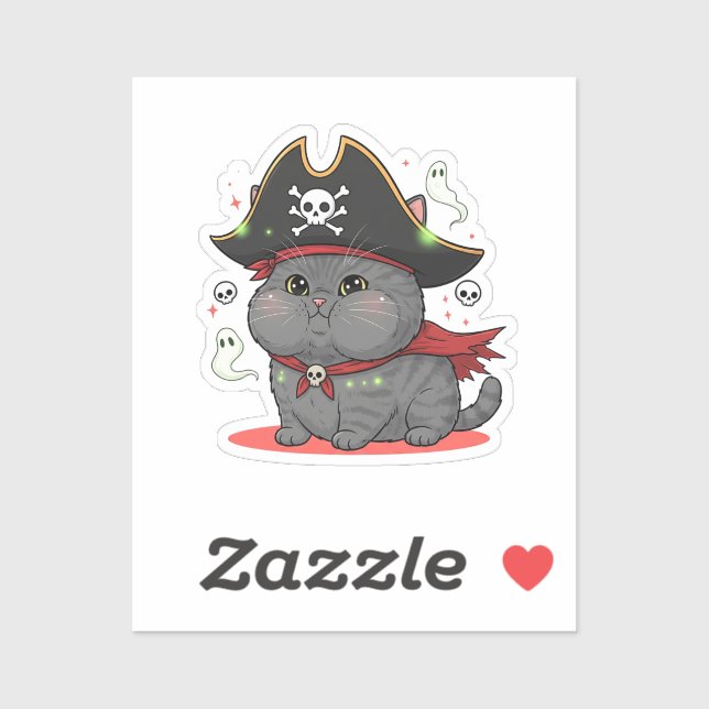 Pegatina Pirate Brit - Halloween del Pirata británico Short (Hoja)