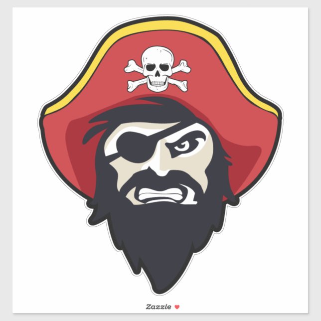 Pegatina Pirate Mascot Vinyl (Hoja)