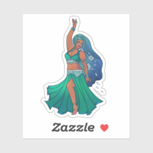 Pegatina Pisces Belly Dancer