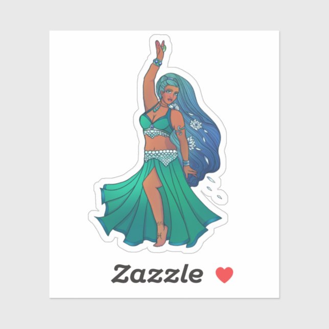 Pegatina Pisces Belly Dancer (Hoja)