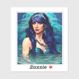 Pegatina Pisces Mermaid Queen Original Fantasy art