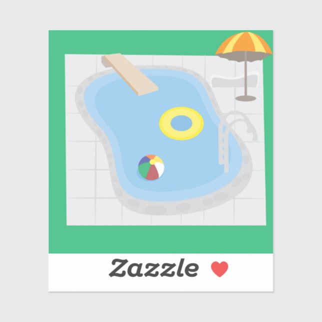 Pegatina Piscina (Hoja)