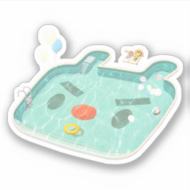 Pegatina Piscina