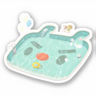 Pegatina Piscina