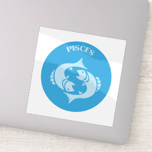 Pegatina Piscis, signo del zodiaco, horóscopo, astrología