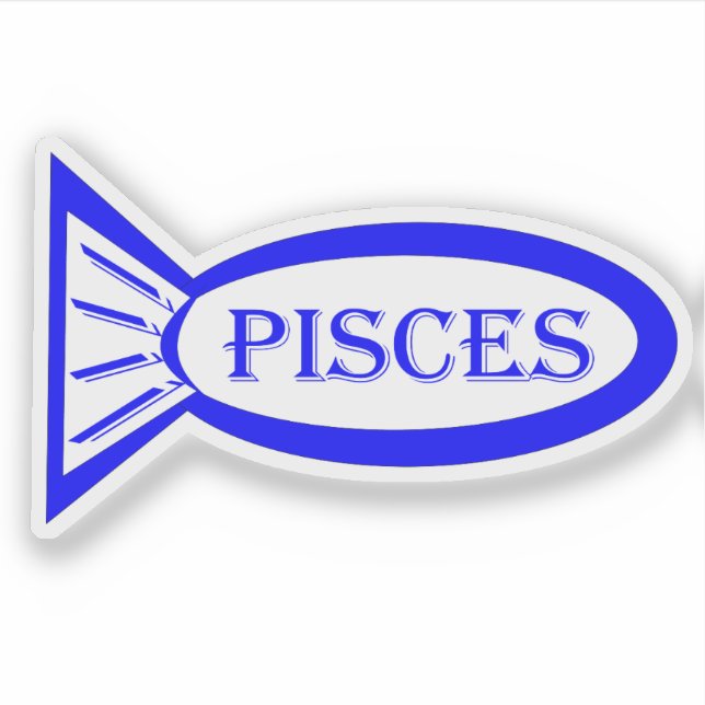 Pegatina Piscis Star Sign Fish Shaped (Anverso)